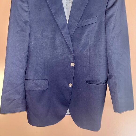 Marc Allen Men's Navy Wool Blazer - Size 36R - Excellent Condition - Picture 6 of 9